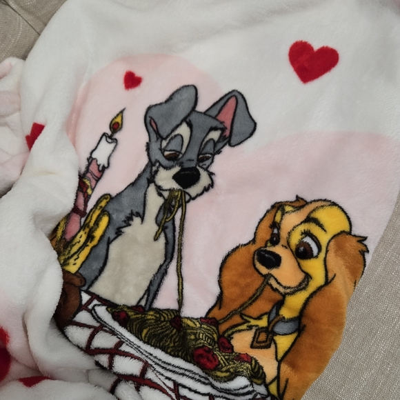 Disney Lady And The Tramp Plush Throw New With Tags - Picture 5 of 6